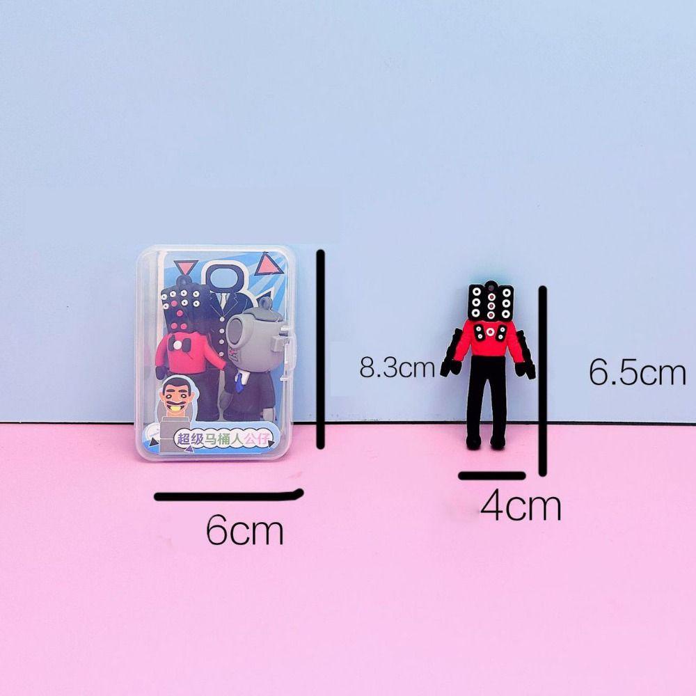 Mmluck skibidi Mô Hình Nhân Vật Trượt Tuyết 9cm Bằng pvc diy