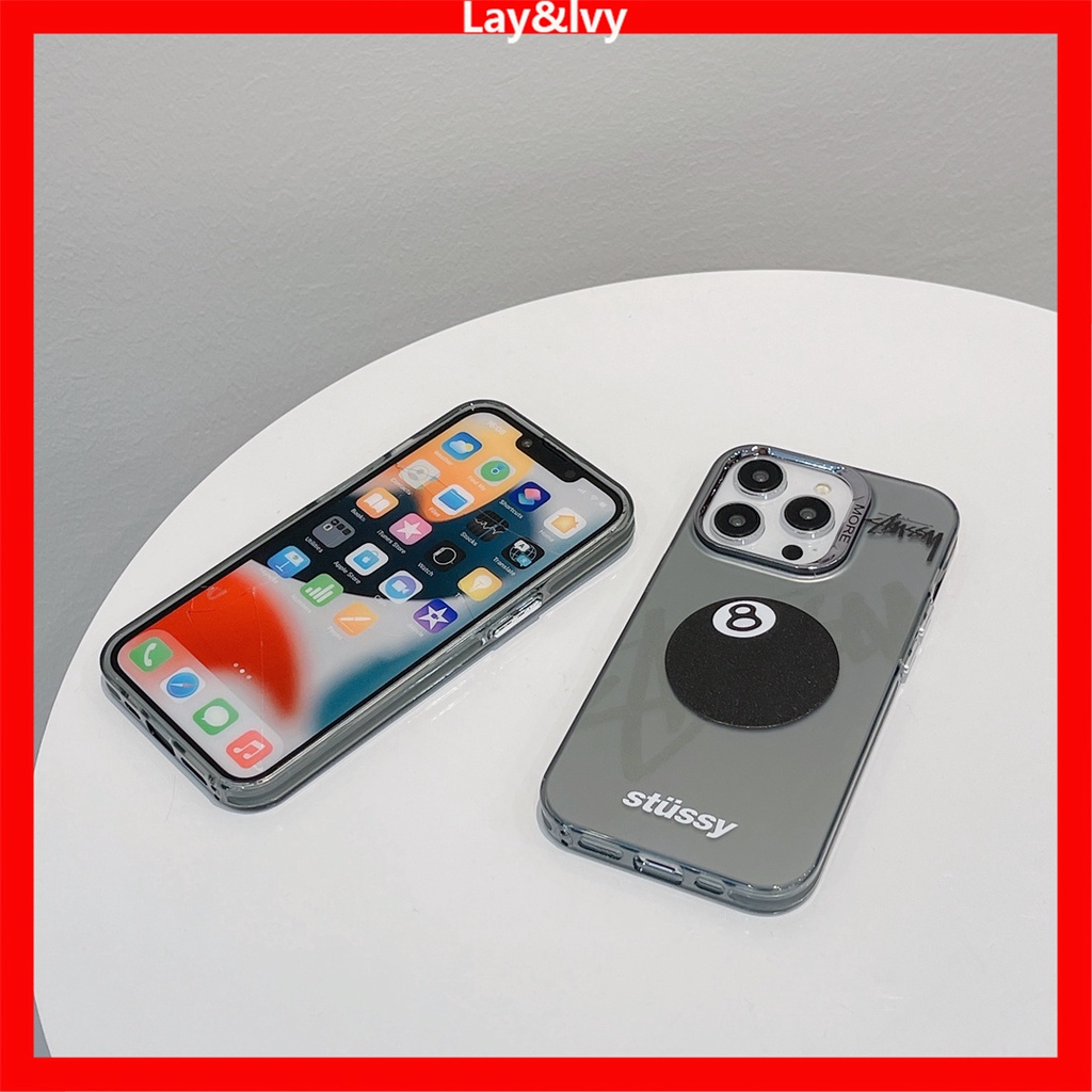 Hoạt Hình Ốp Điện Thoại silicone Khung Kim Loại Mạ Bida 8 Cho iphone 15 pro max 14 14pro 14max 13promax 12 12promax 11