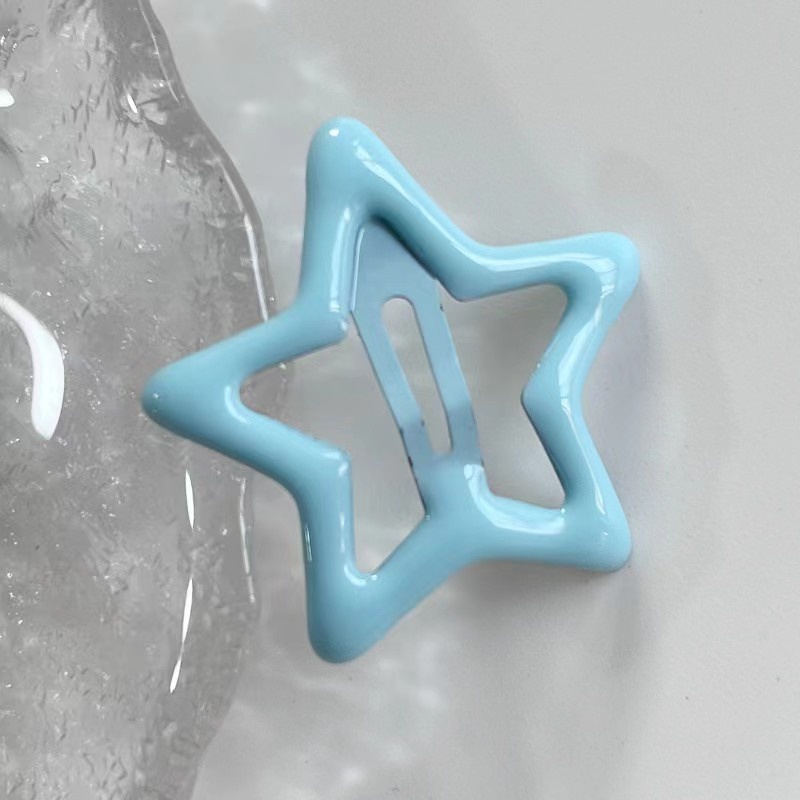 1/6Pcs Y2K Dopamine Star BB Clips Forehead Bangs Hairpin Hair Side Headwear Hair Accessories for Sweet Girls