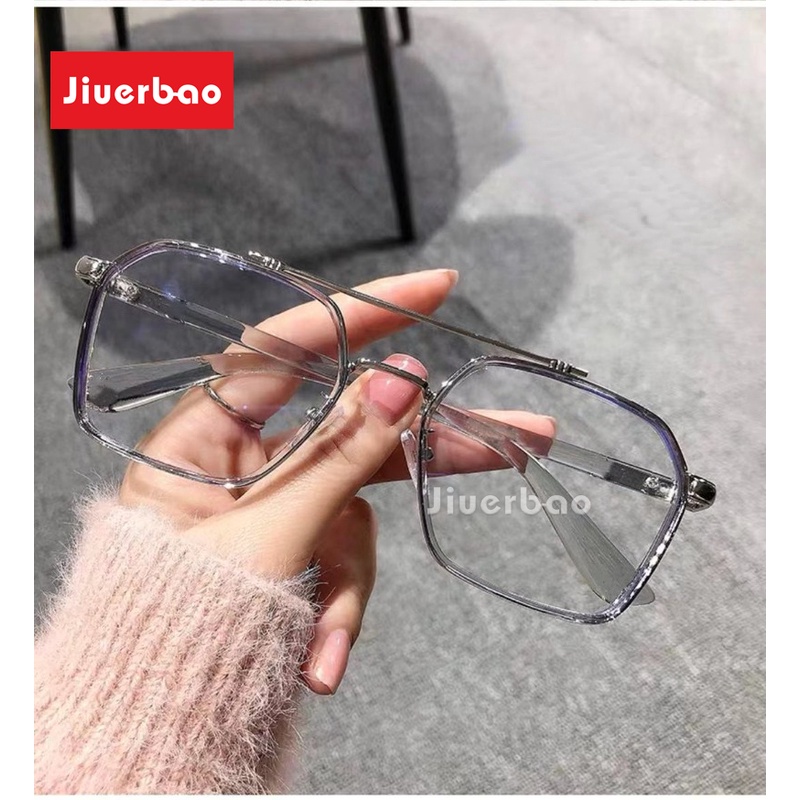 Kính Mát Gọng Kim Loại Chống Tia Bức Xạ Phong Cách vintage Oversize