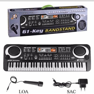 Đàn PIANO Cho Bé Kèm Mic Hát - Đàn Điện Tử 61 Phím Size To Nhiều Chức Năng, Có Nhạc .