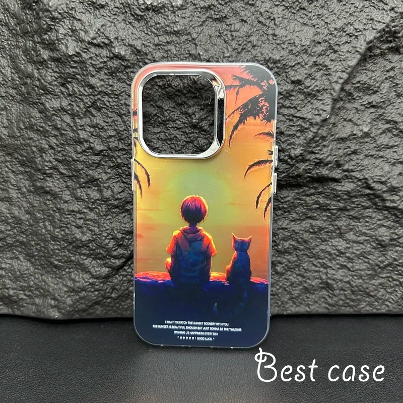 Ốp Điện Thoại Cứng In Hình Cậu Bé / Hoàng Hôn Cho iphone 11 12 13 14 15 pro max