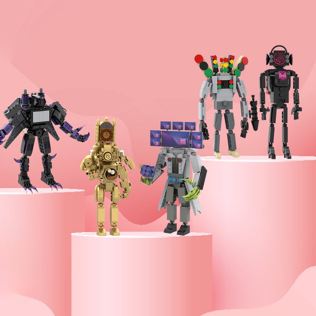 Skibidi Đồ Chơi Khối Lắp Ráp toilet Người Đàn Ông titan Phát Ra Âm Thanh vs