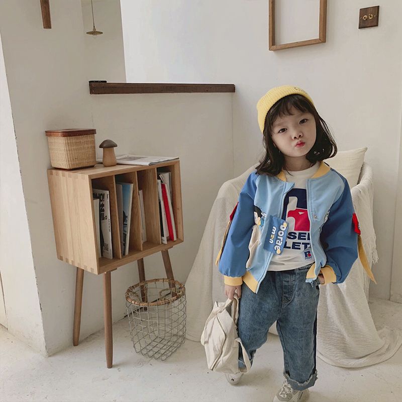 Áo Khoác Bóng Chày Phong Cách Mới Thời Trang Xuân Thu 2021 Dành Cho Bé Trai Gái