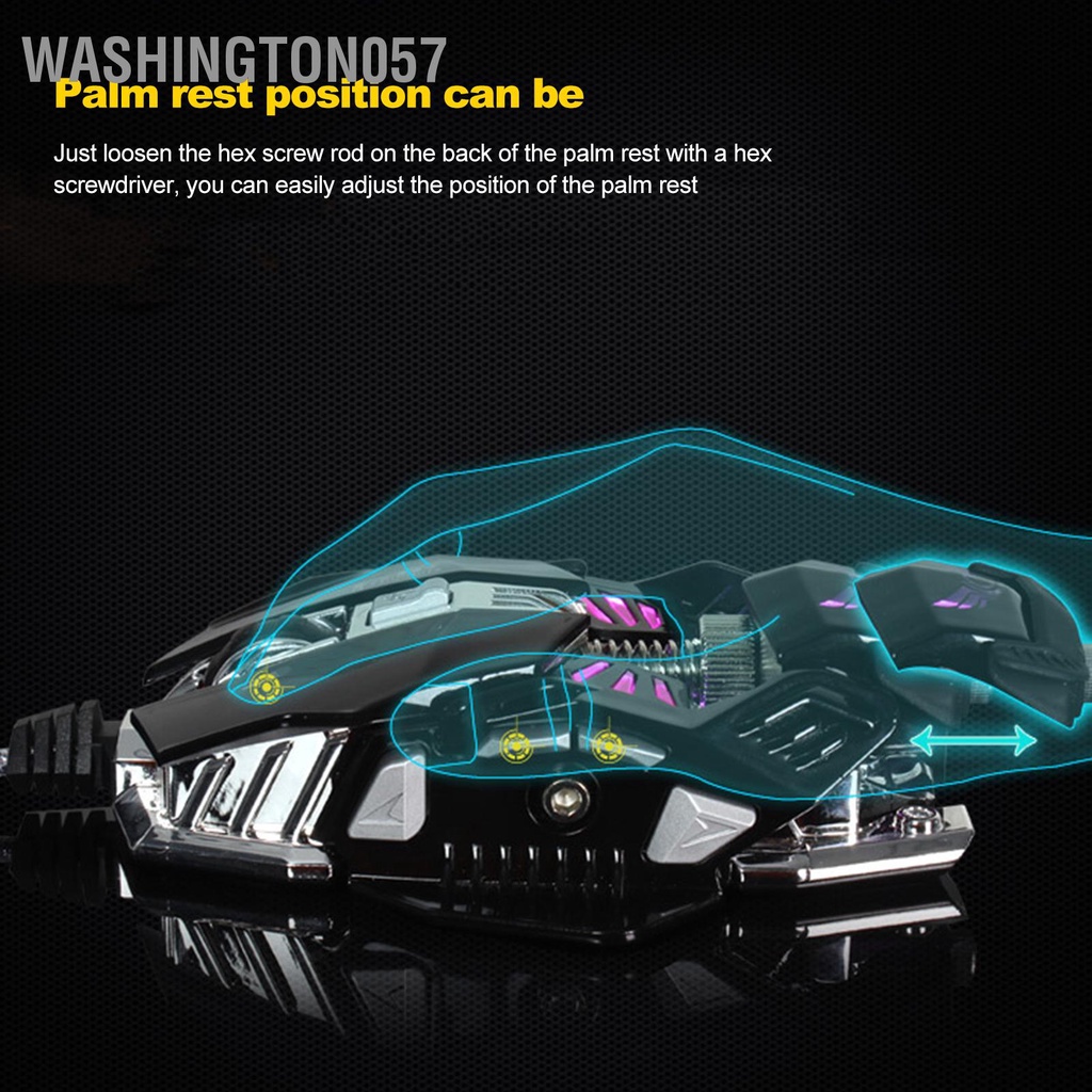 Washington057 Chuột Chơi Game Có Dây USB Cơ Khí Phát Sáng Quả Cầu Pha Lê Tăng Cường Phụ Kiện Máy Tính