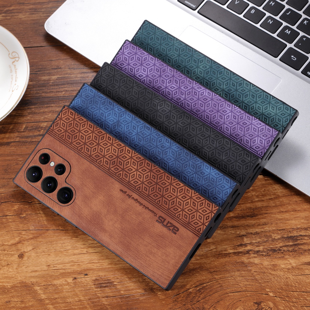 Bao Da Cho Samsung S23 Ultra S23 Plus S23FE S22 Ultra S22+ S21 Bao Da Điện Thoại Chống Dấu Vân Tay