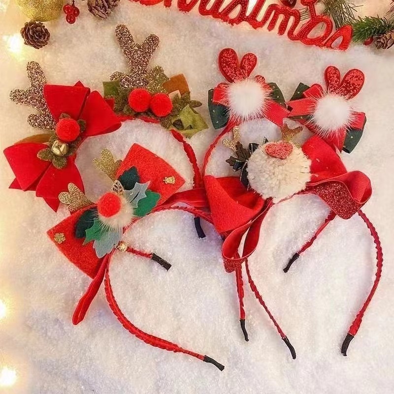 Băng Đô Giáng Sinh 2023 Đính Nơ Dễ Thương