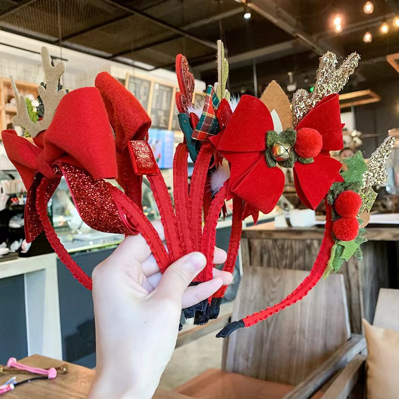 Băng Đô Giáng Sinh 2023 Đính Nơ Dễ Thương