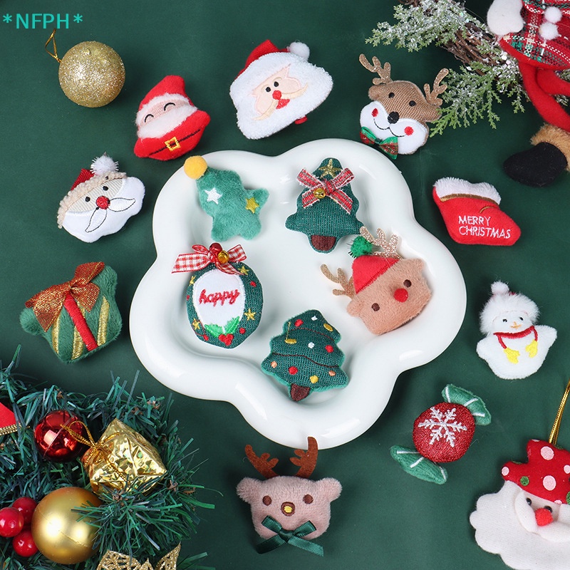 Ghim Cài Áo Hình Ông Già Noel / Chuông Cây Thông / Người Tuyết Nhồi Bông Đáng Yêu Thời Trang Cho Nữ Mới