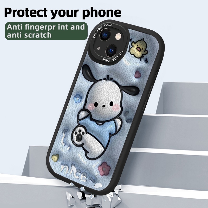 Bao Da Điện Thoại Họa Tiết Hoạt Hình 3d pochacco Cho iphone 15 pro max 15 plus 12 pro max 12 mini iphone 11 pro max Ốp