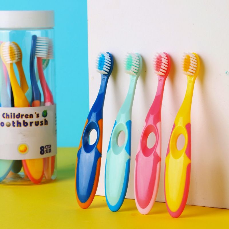 SUPER KIDS Bàn Chải Đánh Răng 8 Gói Dễ Thương Cho Bé Từ 3-12 Tuổi