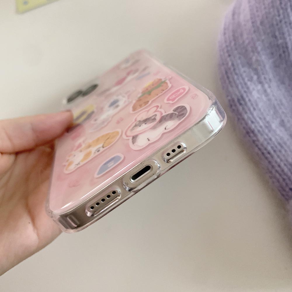 Vỏ Bao Da Điện Thoại Cứng Hình Mèo Cho iphone 12 12pro 12promax 13 13pro 13promax 14 14pro 14promax 15 15pro 15promax Ốp