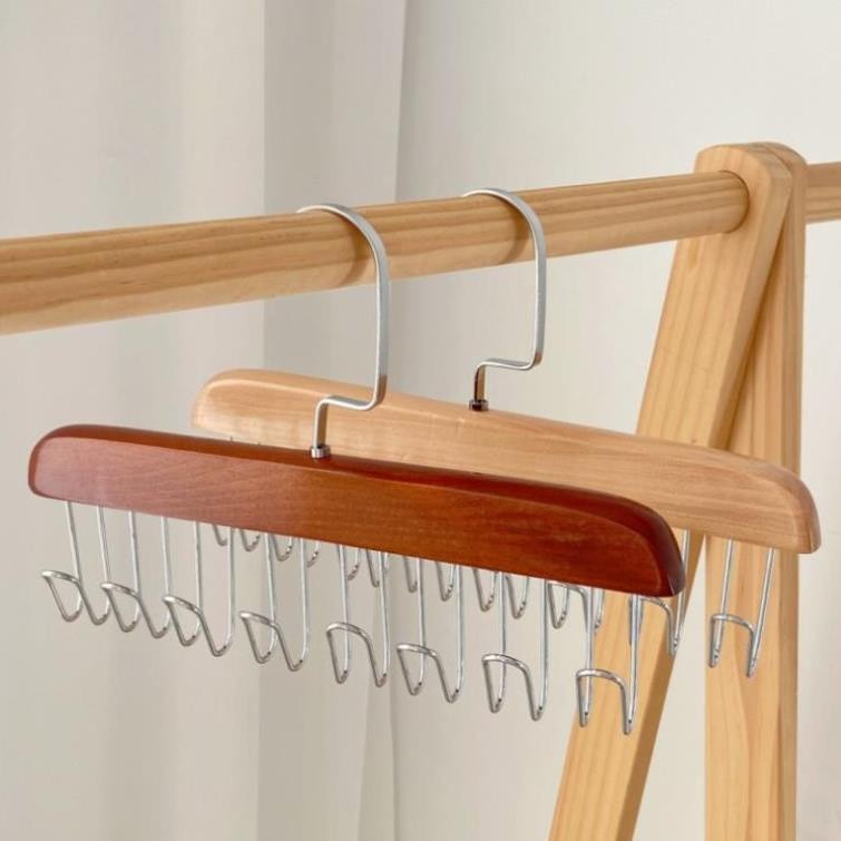 Móc Gỗ Treo Đồ Lót, Khăn , Thắt Lưng, Cà Vạt, Áo 2 Dây Đa Năng Tiện Dụng