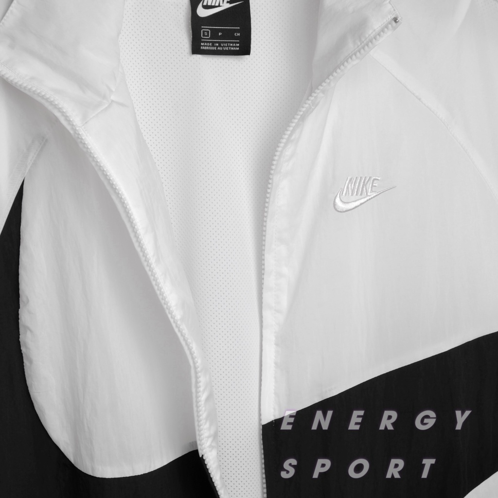 Áo Khoác Gió Unisex Cho Nam Nữ Nike Sportswear Big Swoosh Woven Jacket - Trắng