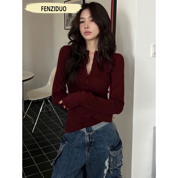 Áo Len FENGZIDUO WMY23B09D2 45Z231106 Minimalist Thể thao Casual Stylish