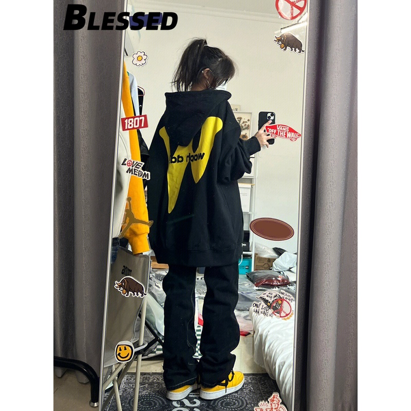 Blessed Áo Khoác hoodie áo khoác nữ zip hoodie Thông thường Độc đáo Phong cách chic WWY2393082 45Z231107