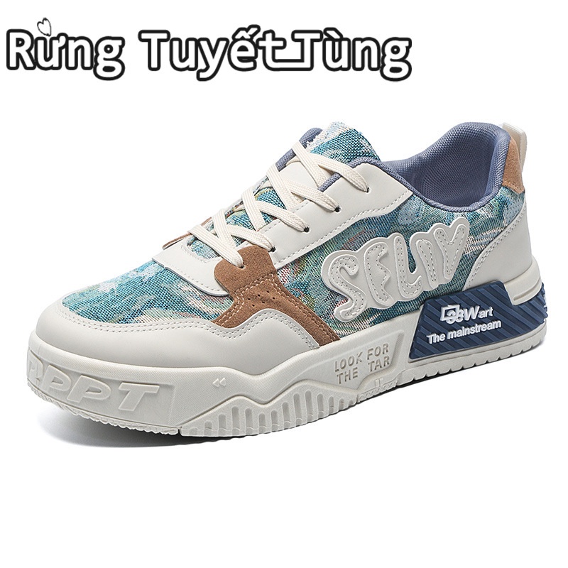 SHANMUSENLIN☘Giày Thể Thao Đế Dày Chống Trượt Thoáng Khí Phong Cách Trung Hoa Cho Nam