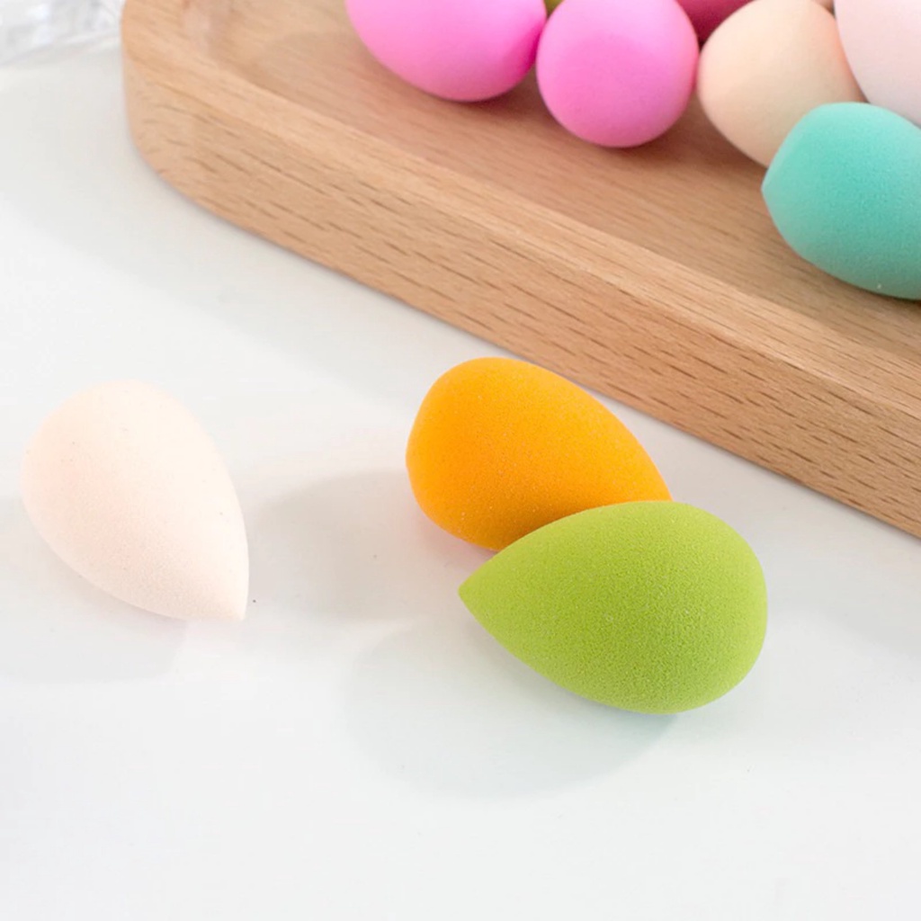 PVN61752 Mút trang điểm ướt và khô hình quả trứng mini màu sắc ngẫu nhiên tiện dụng T2