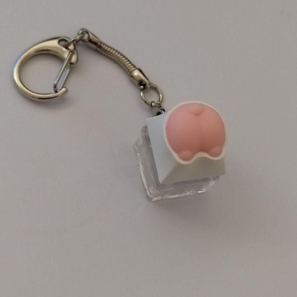 Shanhai Móc Khóa Hình Dấu Chân Mèo corgi Có Đèn led Nhiều Màu Sắc Tháo Rời Được