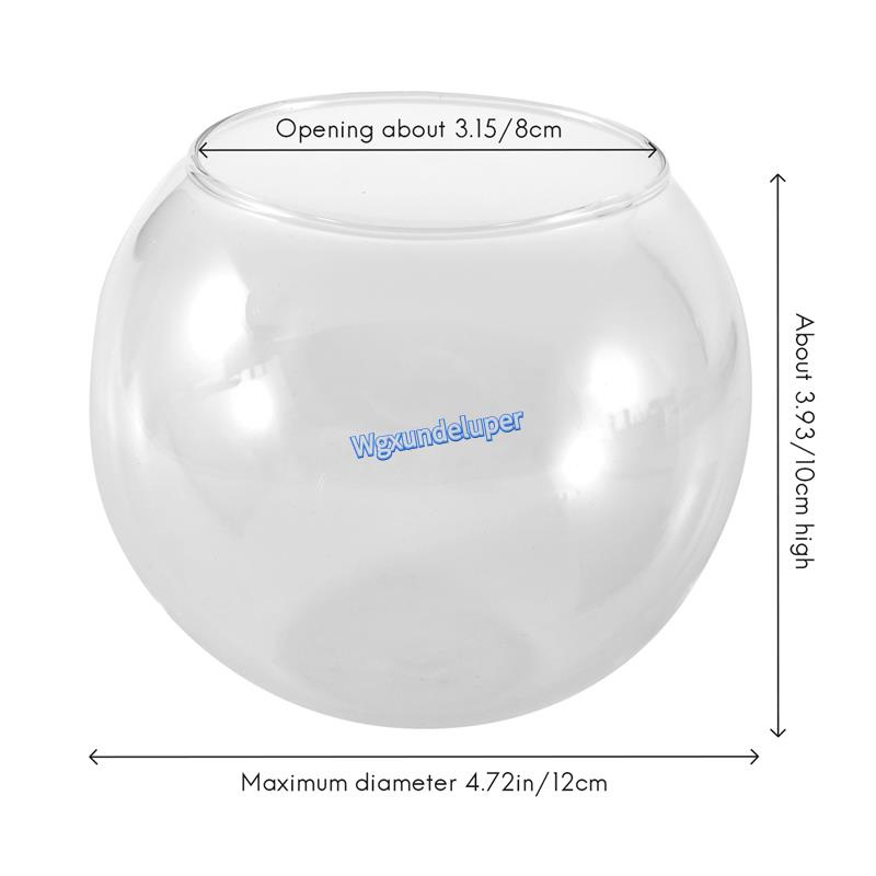 Bình Hoa Thủy Tinh Trong Suốt Hình Cầu Tròn