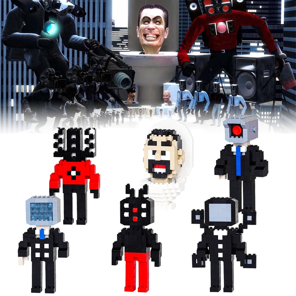 Skibidi Bộ Đồ Chơi Xếp Hình toilet man Độc Đáo Cho Bé