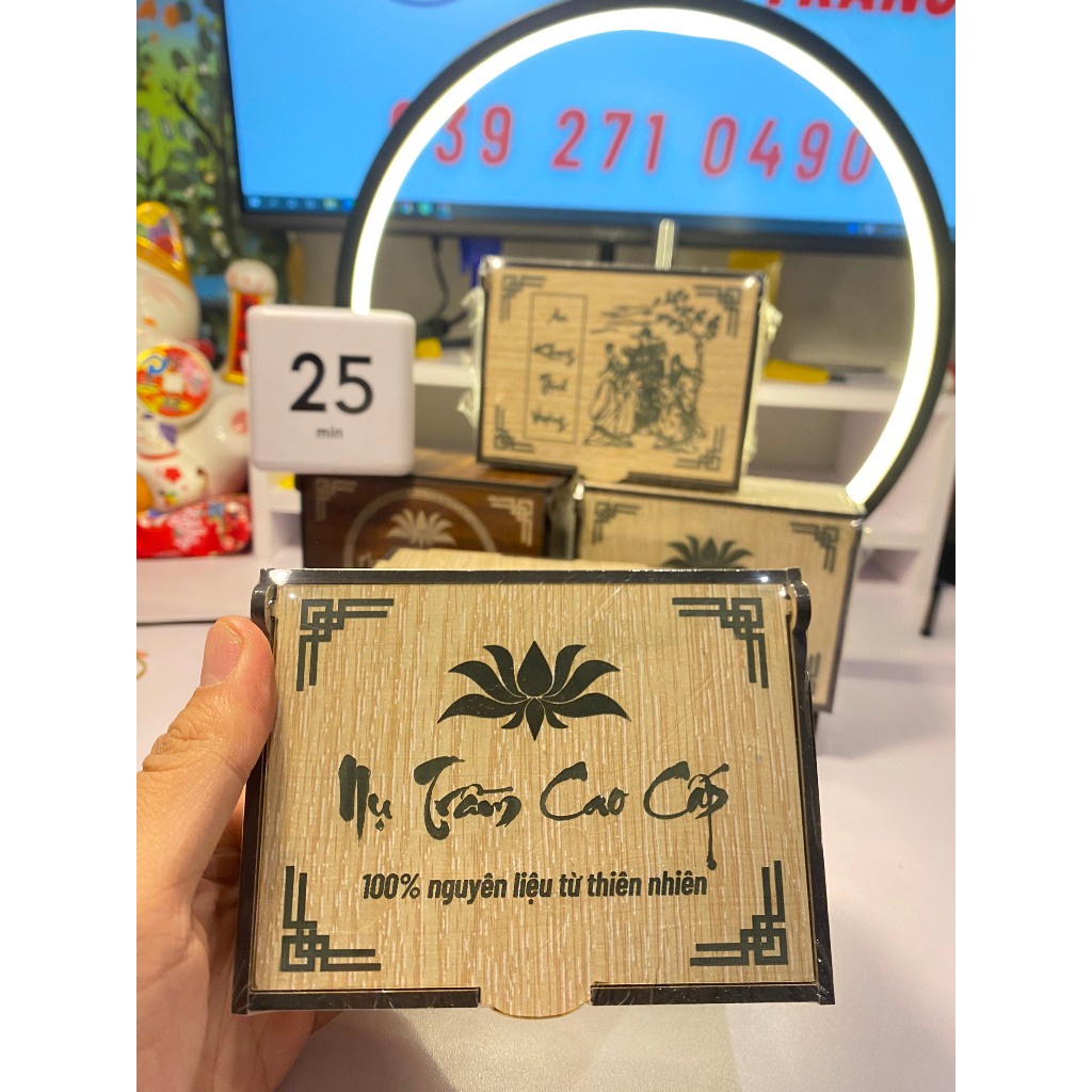 HÀNG CHUẨN Nụ Trầm Hương Bách Xanh Mộc Châu tự nhiên 100% không hóa chất chính hãng Xưởng Đồng Khê Hải Dương hộp 35 nụ