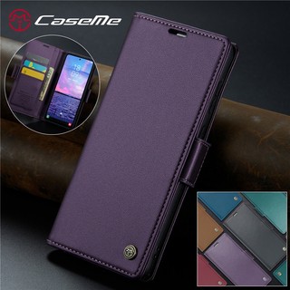 Vỏ Mới Cho Samsung S23 Plus S23 Ultra S23 FE S22 CaseMe Thương Hiệu Lật Đứng Ví Da Bao Da