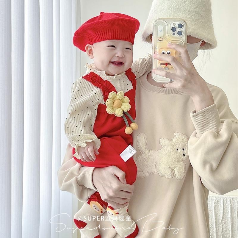 BODY HOA ĐỎ CHẤM BI COTTON QUẢNG CHÂU CAO CẤP