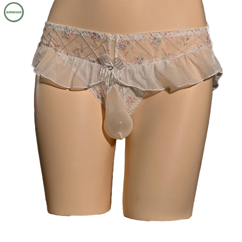 New Coming~Sexy Lace Pouch Thong G String Briefs Sissy Panties Enhance Your Allure#Home Essentialses
