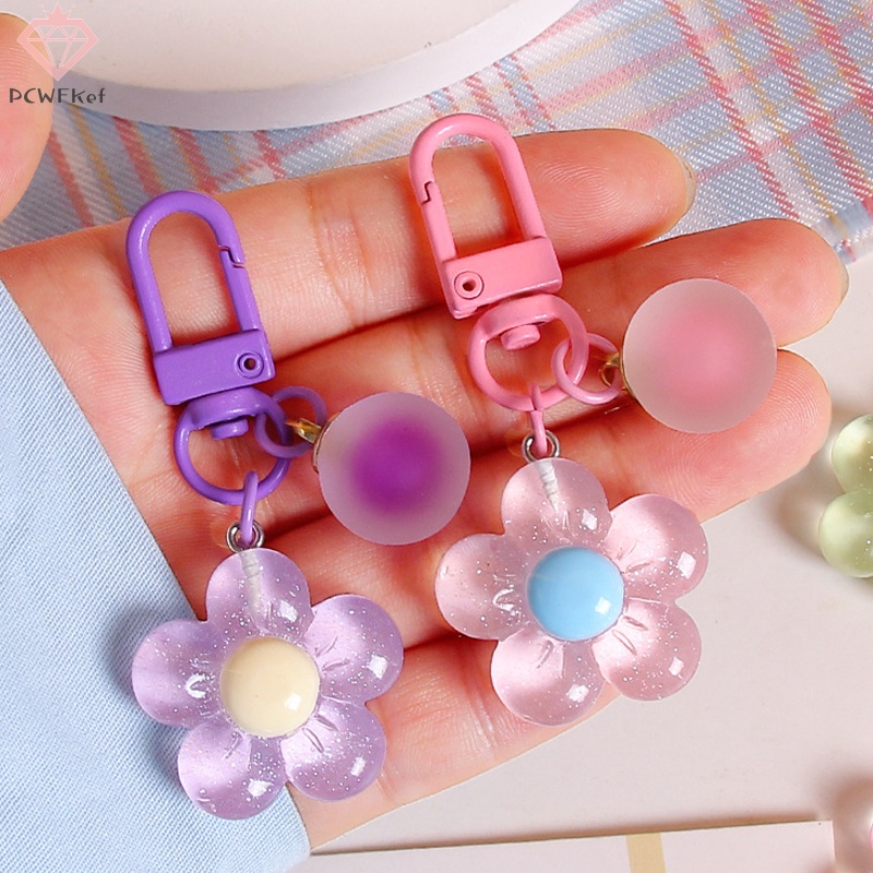 Phụ Kiện Móc Khóa / Túi Xách / Tai Nghe Hình Hoa Màu Ngọt Ngào Thời Trang Mới