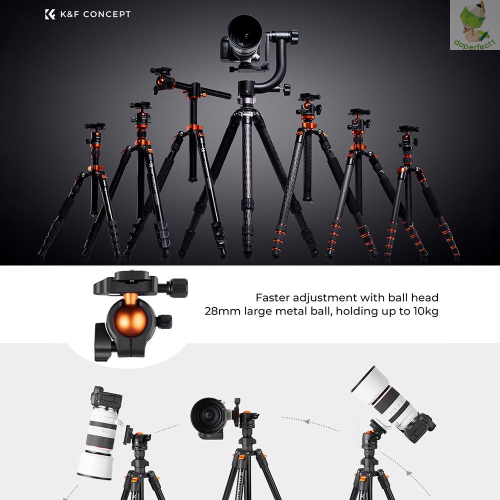 Giá Đỡ Ba Chân Bằng Hợp Kim Nhôm k & f Kích Thước 160cm / 62.99 max. Phụ Kiện Tải Trọng 8kg / 17.64lbs Góc Thấp came-1120