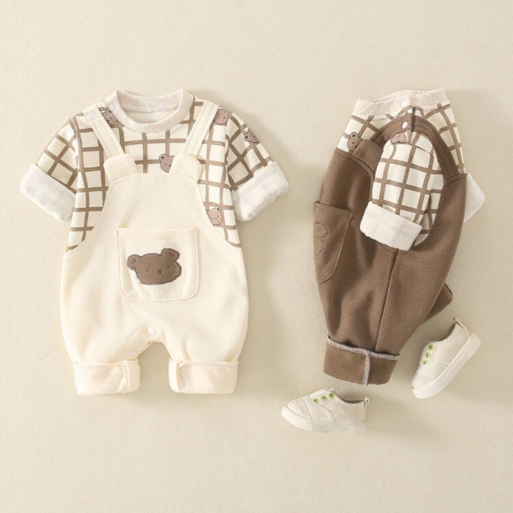 Bộ body dài tay bodysuit áo liền quần bộ đồ liền thân Babyshop88 cho bé trai bé gái M15.11.23-3