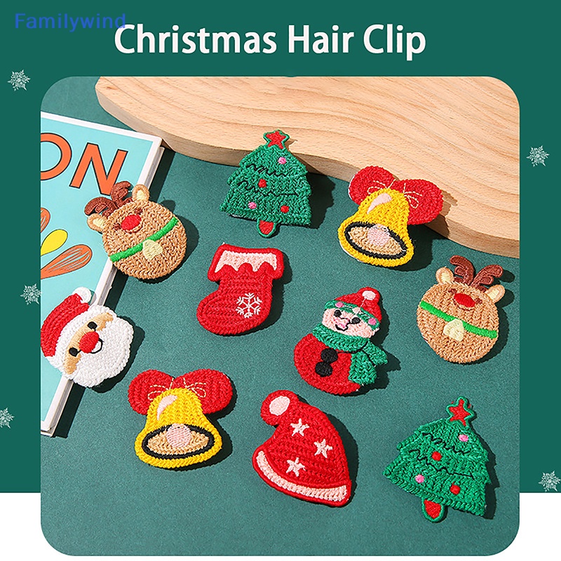 Set 2 Kẹp Tóc Hình Ông Già Noel Dễ Thương Cho Nữ