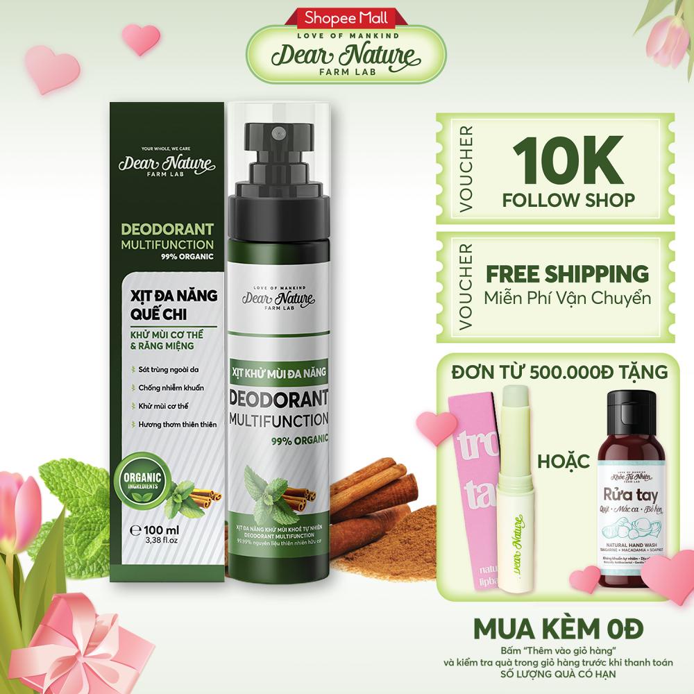 Xịt khử mùi cơ thể và miệng Dear Nature Khỏe Tự Nhiên hương quế