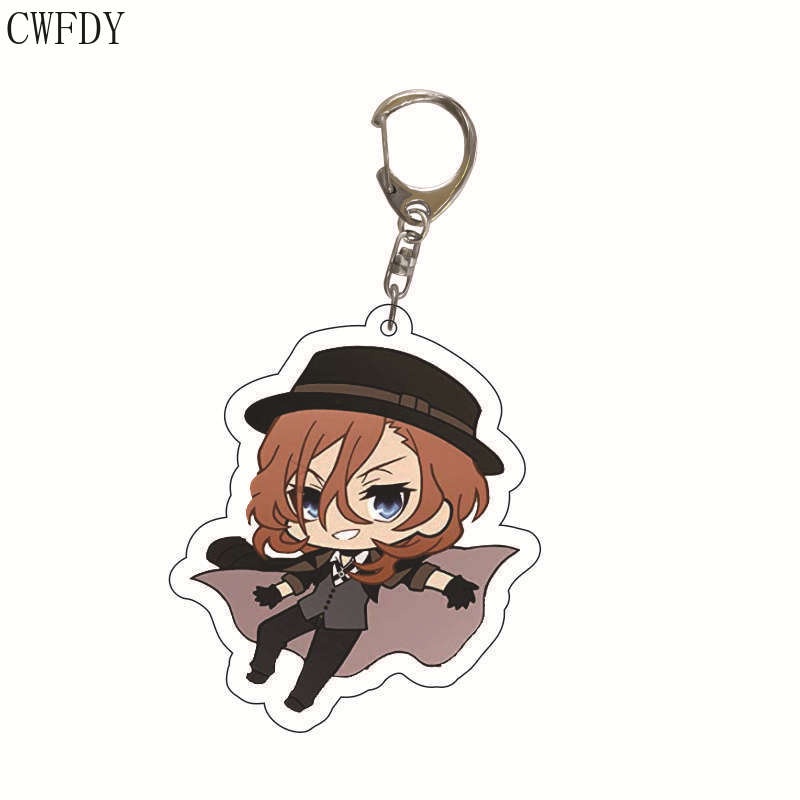 Móc khoá Bungou Stray Dogs Keychain Dazai Osamu Edogawa Ranpo Akutagawa Ryunosuke Nakajima Atsushi Nakahara Chuya