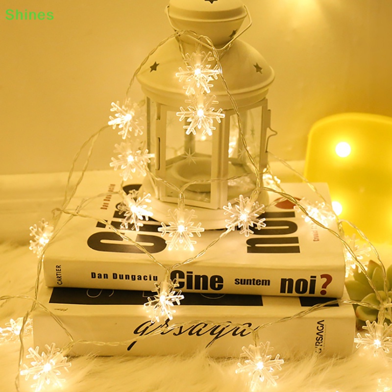 Dây Đèn led 3m Hình Bông Tuyết Trang Trí Giáng Sinh