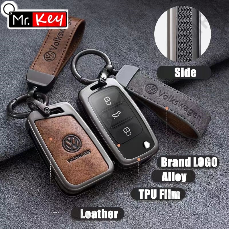 Vỏ Bọc Chìa Khóa Điều Khiển Từ Xa Thông Minh Bằng Hợp Kim Kẽm Cho vw volkswagen Margotan passat b8 tiguan golf cc jetta 2020