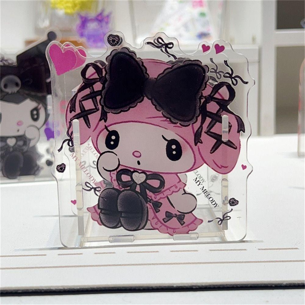 Mmluck Hộp Đựng Cọ Trang Điểm Bằng acrylic Trong Suốt Hình anime kuromi Đáng Yêu