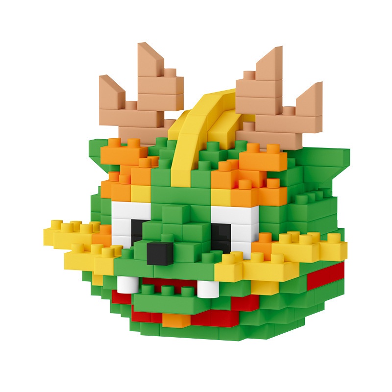 Mô Hình Đồ Chơi Lắp Ráp Trứng Cung Hoàng Đạo nano Kích Thích Năm Mới Cho Trẻ Em