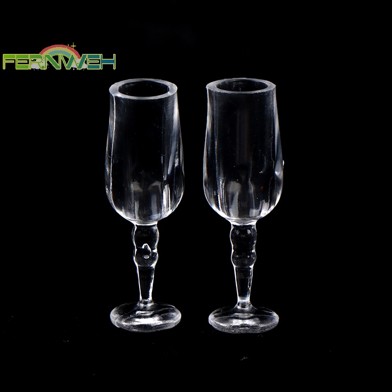 Set 6 Ly Thủy Tinh Uống Rượu Vang Đỏ Cho Nhà Búp Bê