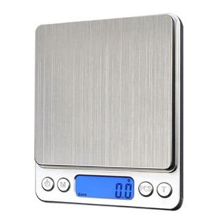 Cân điện tử nhà bếp I2000 độ chính xác cao mặt thép không gỉ  có chức năng trừ bì và chức năng đếm tặng kèm 2 khay