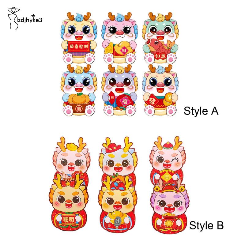 Set 6 bao Lì Xì Đỏ May Mắn Cho Lễ Hội