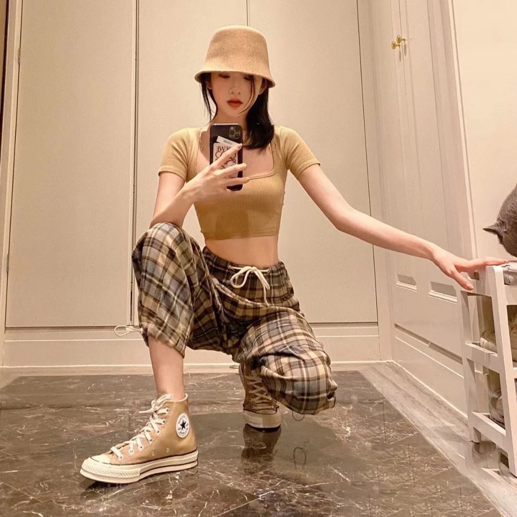 Co 1970s Giày Thể Thao canvas Cổ Thấp Màu Trà Sữa Cho Nam Và Nữ