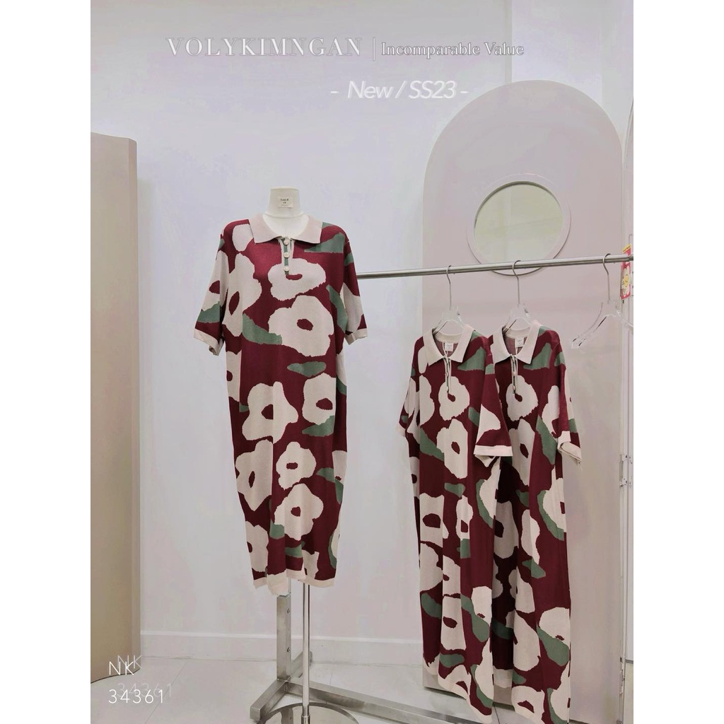 Váy mon.te hoa tím l.ouis 3 màu