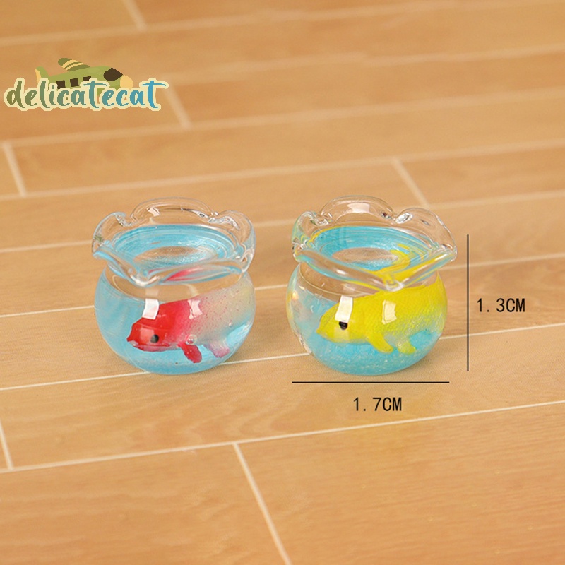1 Mô Hình Bát Cá Thủy Tinh Thu Nhỏ Trang Trí Nhà Búp Bê