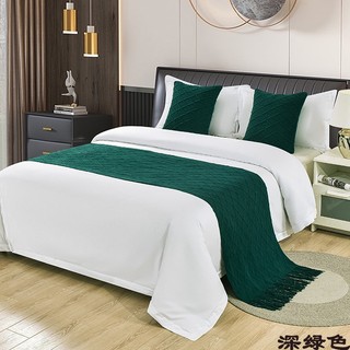 Á Hậu Giường Ngủ Khăn Choàng Cổ Dệt Kim Phối Tua Rua Hiện Đại Chất Lượng Cao Trang Trí Khách Sạn / Phòng Ngủ