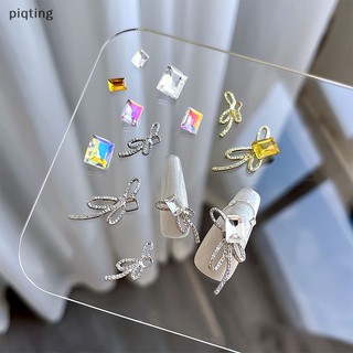 Set 10 phụ kiện trang trí móng tay 3d màu vàng / bạc hình nơ
