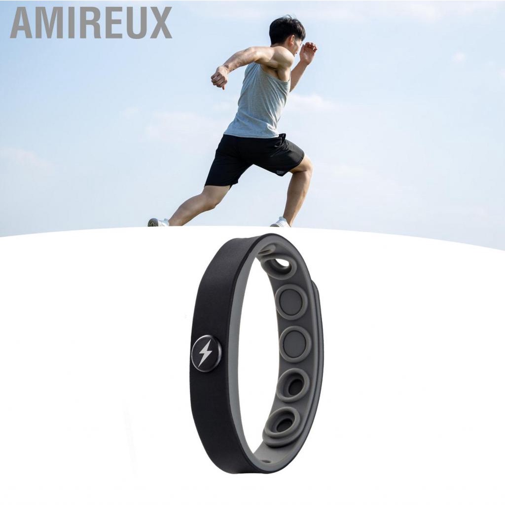 Amireux Anti Static Bracelets  Remove Silicone Comfortable Release Negative Ions Wristband Soft Portable for Playground