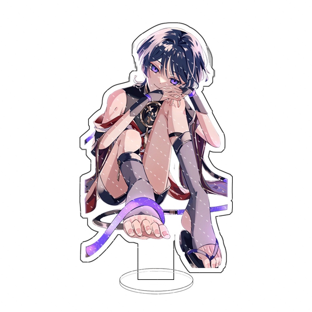 Genshin Impact Game Trang trí ngoại vi Skirmisher Đứng Acrylic hai chiều Trang trí máy tính để bàn Hoạt hình Biển hiệu n