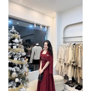 [ảnh thật] Set dạ tweed đỏ WD